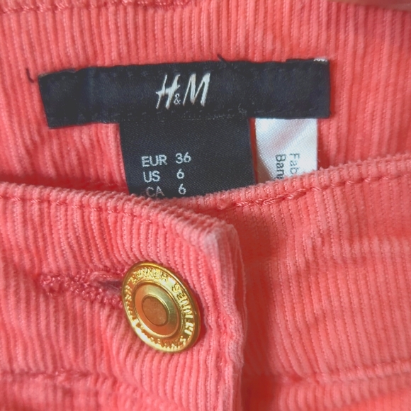 H&M Coral Cord pants - Picture 2 of 4